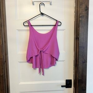 Pink Tie-Back Tank Top - Fits like 8-10